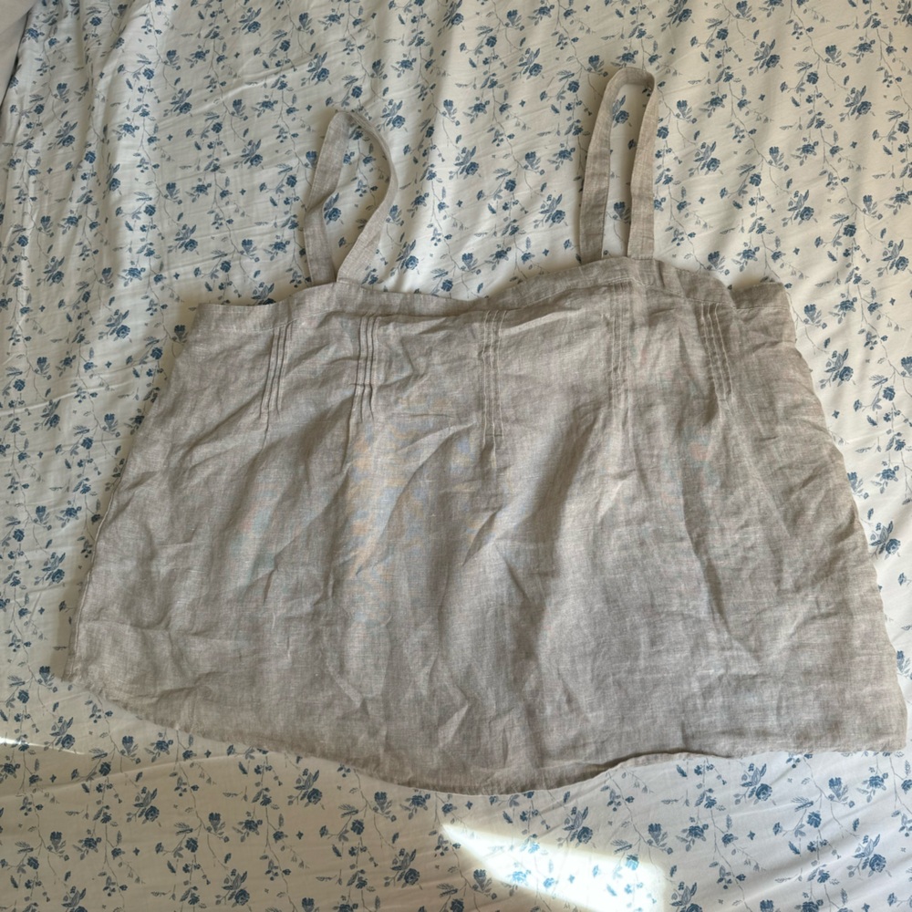 NWOT J. Crew Bow-back linen top